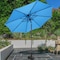 Pure Garden 9-Foot Outdoor Patio Umbrella with Base, Blue 83-OUT5443B - alternate 1